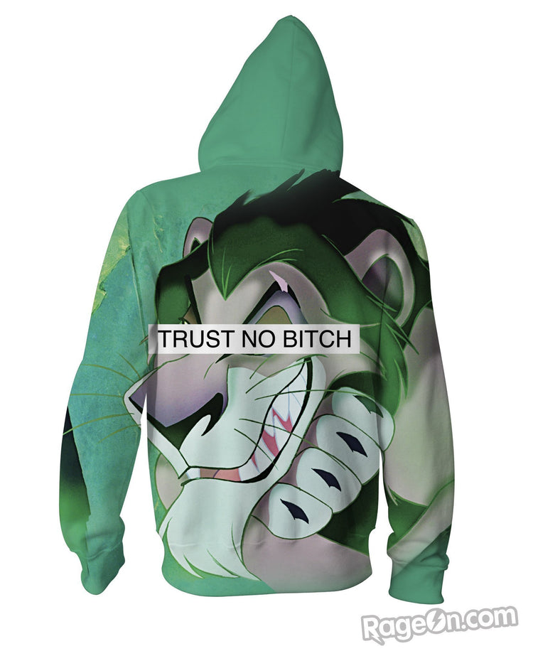 Trust No Bitch Scar Zip-Up Hoodie