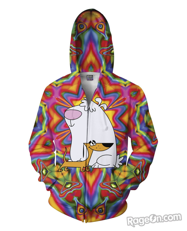 2 Stupid Dogs Zip-Up Hoodie