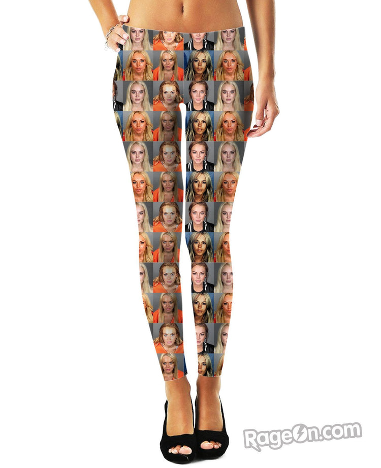 Lindsay Lohan Mugshot Leggings