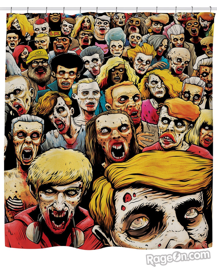 Zombies at the Mall Shower Curtain