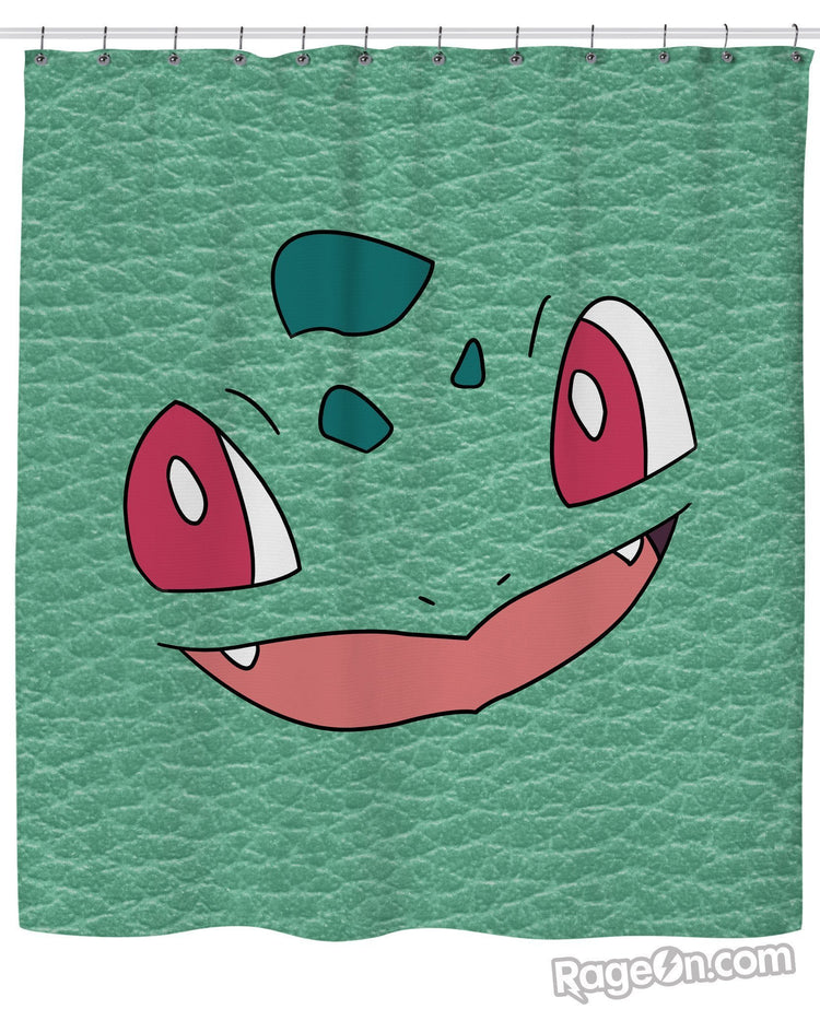 Bulbasaur Face Shower Curtain