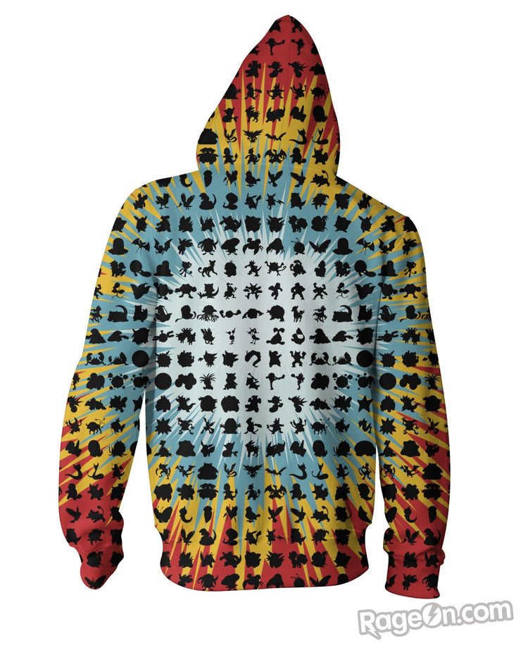 Who's That Pokemon Zip-Up Hoodie