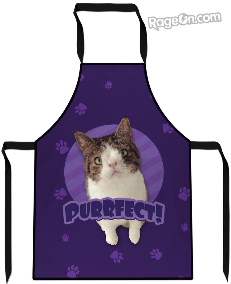 PURRfect Dark Purple Cooking Apron