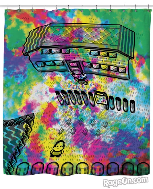 Pallet Town Acid Trip Shower Curtain