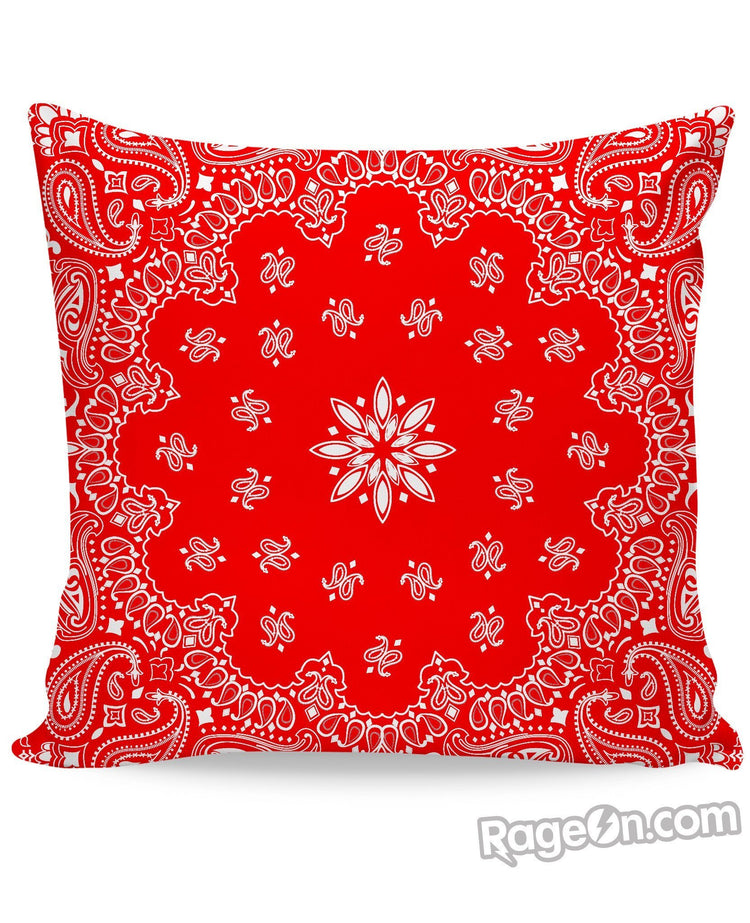 Red Bandana Couch Pillow