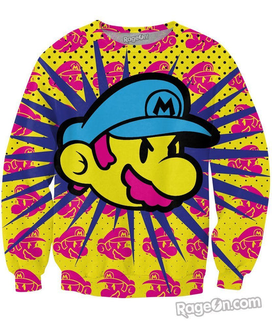 Pop Art Mario Crewneck Sweatshirt