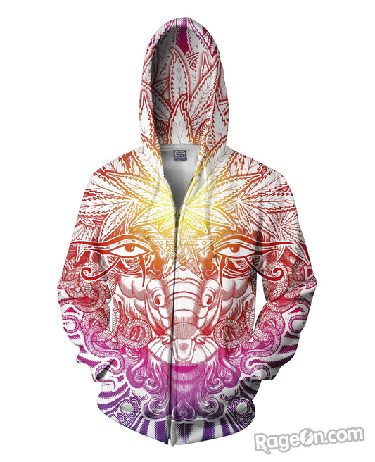 Weed Goat Zip-Up Hoodie
