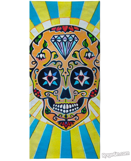 Smiling Skull Beach Towel