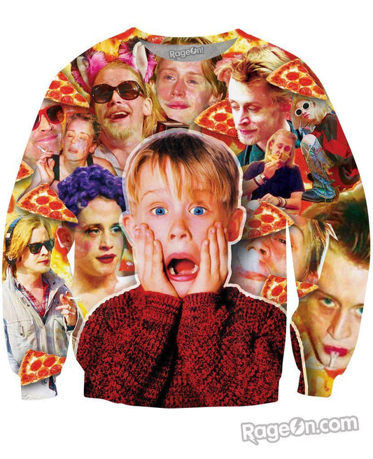 Macaulay Culkin Pizza Party Monster Sweatshirt