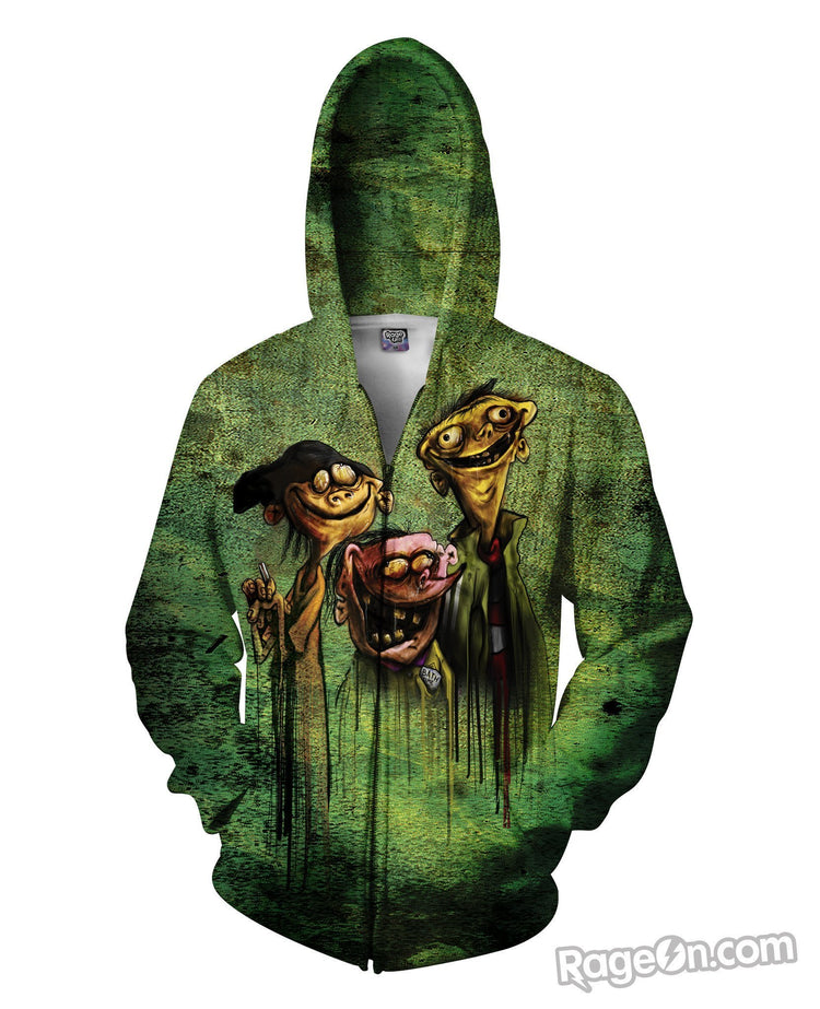 Ed Edd N Eddy on Bathsalts Zip-Up Hoodie