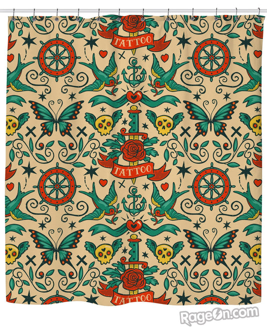Tattoo Shower Curtain