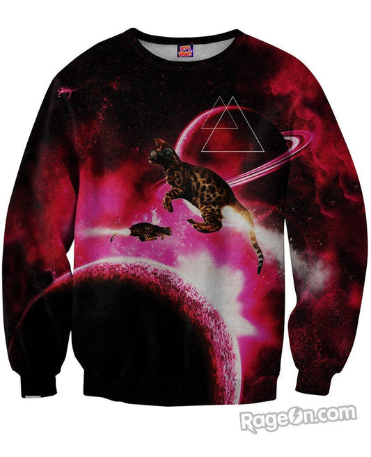 Space Cat Rocket Blast Sweatshirt